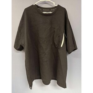 Sports Illustrated Black Short Sleeve Zip Pocket Shirt 3XL